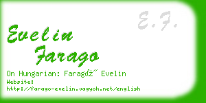 evelin farago business card